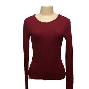 Prince and Fox Large Burgandy Longsleeve Women Shirt sku2